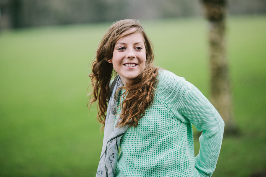 Portrait of Sarah on the Brooklawn School fields