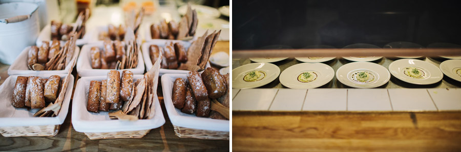 Bröllop Bockholmen Förrätterna förbereds inför middagen