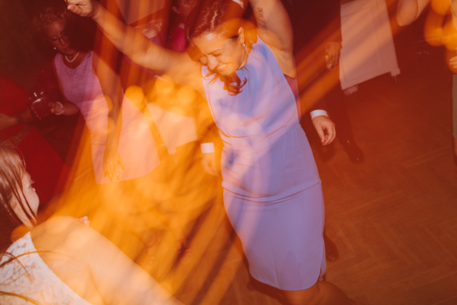 Party on the dancefloor at the wedding