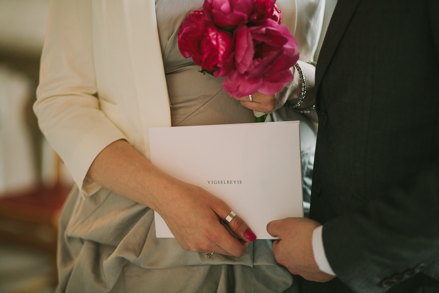 Close up of wedding certificate