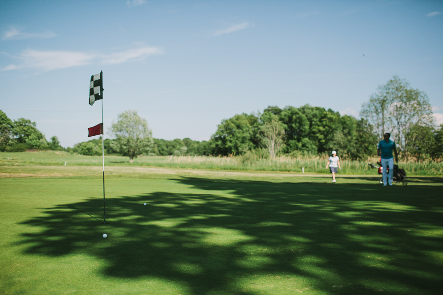 Ängsö Golfbana första tee