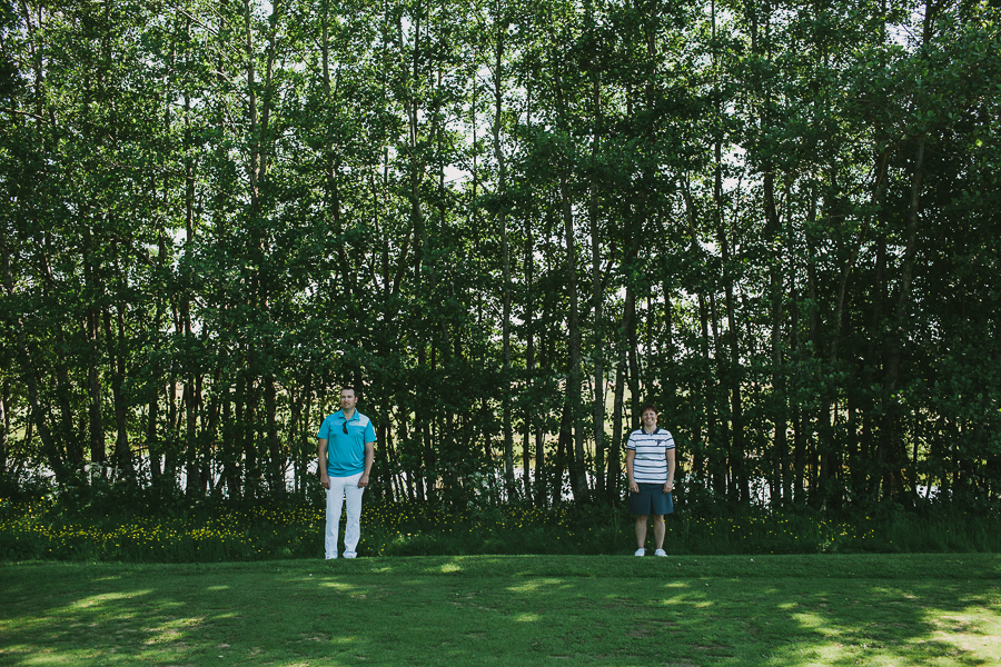 Porträtt p golfbanan
