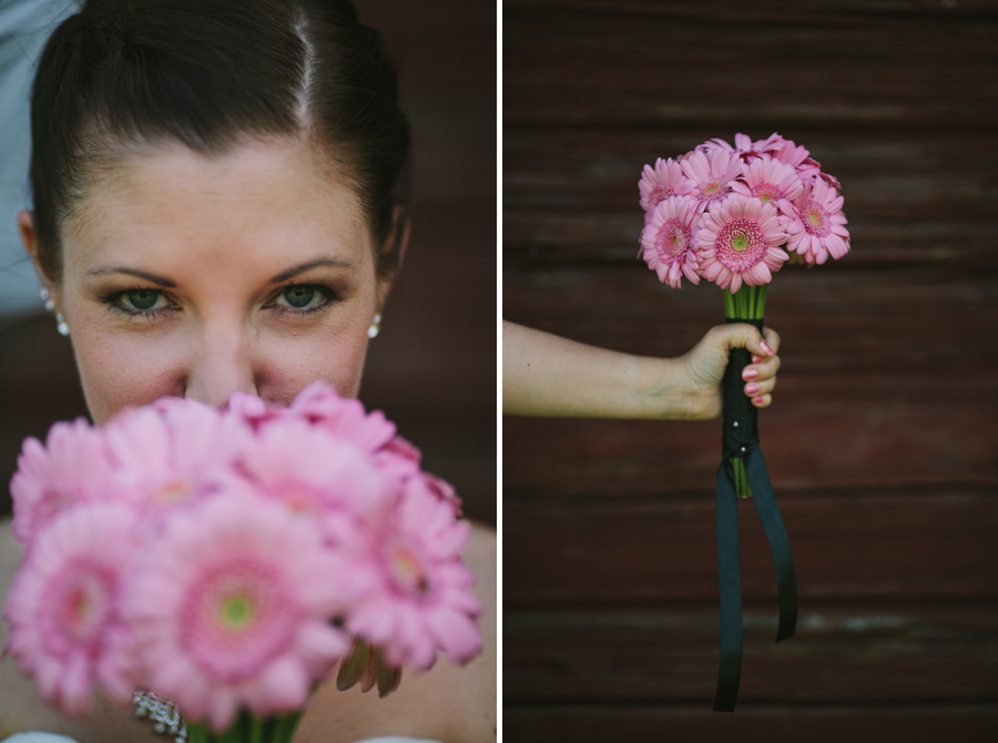 Rosa brudbukett med vackra blommor